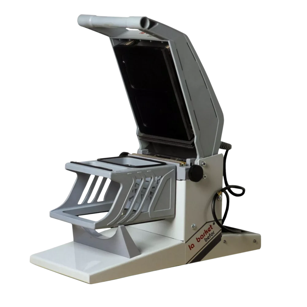 BP 40 E : Scelleuse de barquettes manuelle, nacelle 2 empreintes CLTP