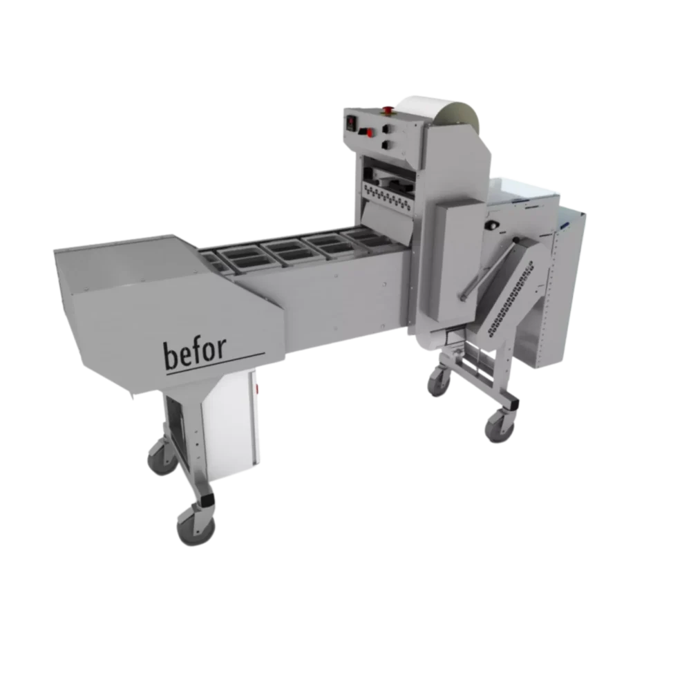 SC 2000 : Scelleuse de barquettes automatique en ligne, format max 325x265 mm