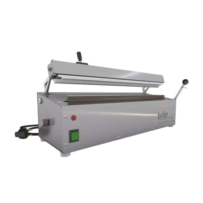 SG 450 : Soudeuse de sachets par impulsion, inox, avec coupe, soudure de 450 mm