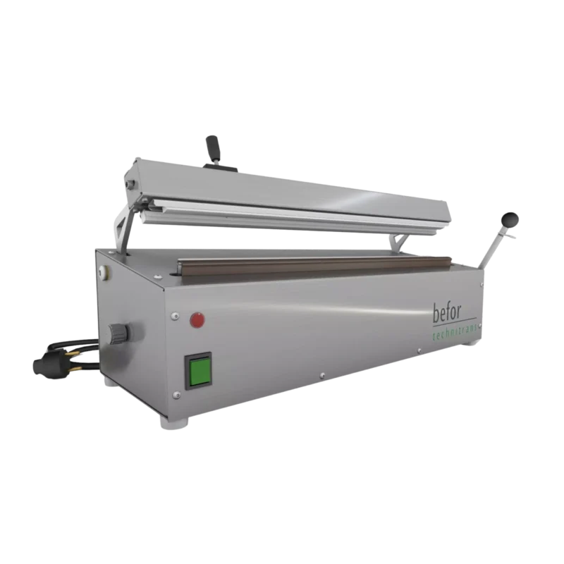 SG 600 : Soudeuse de sachets par impulsion, inox, avec coupe, soudure de 600 mm