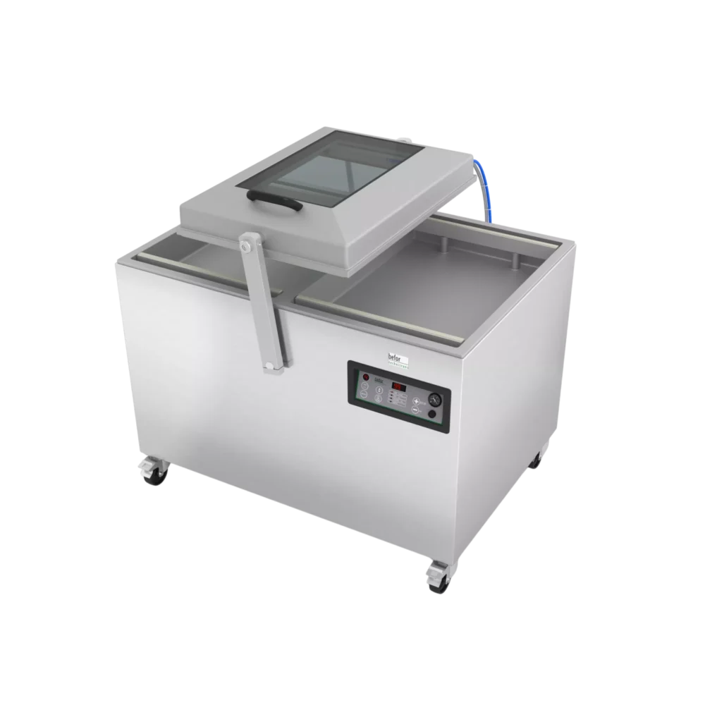 SVF 2-700 : Machine sous vide double cloche 100m3/h,soudure 2x550 mm