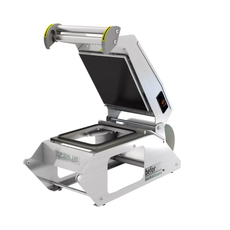 OP 160 : Scelleuse de barquettes manuelle inox, format max 227x177 mm