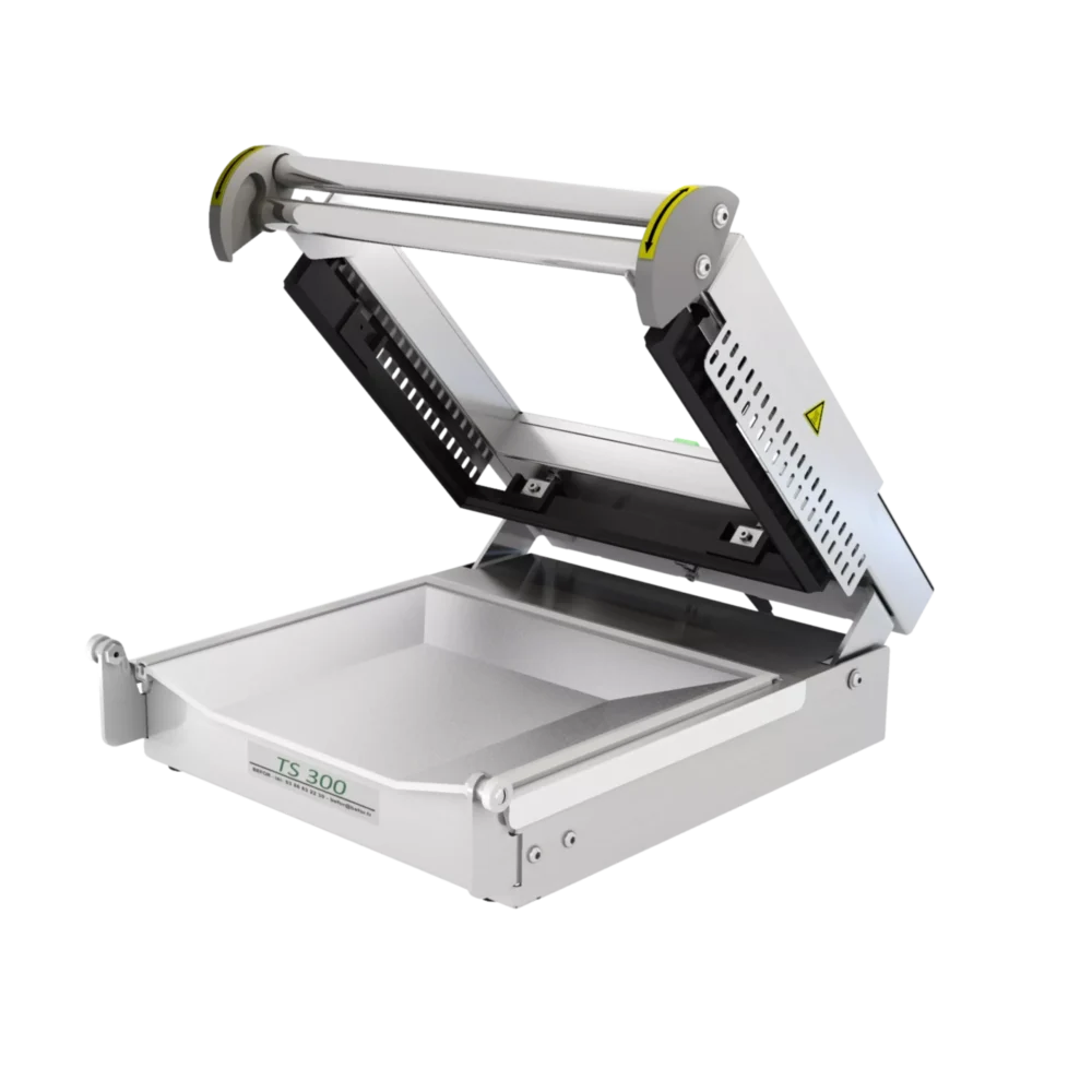 TS 300 : Thermosoudeuse de papier inox, verrouillage TOPSEAL, laize 350 mm